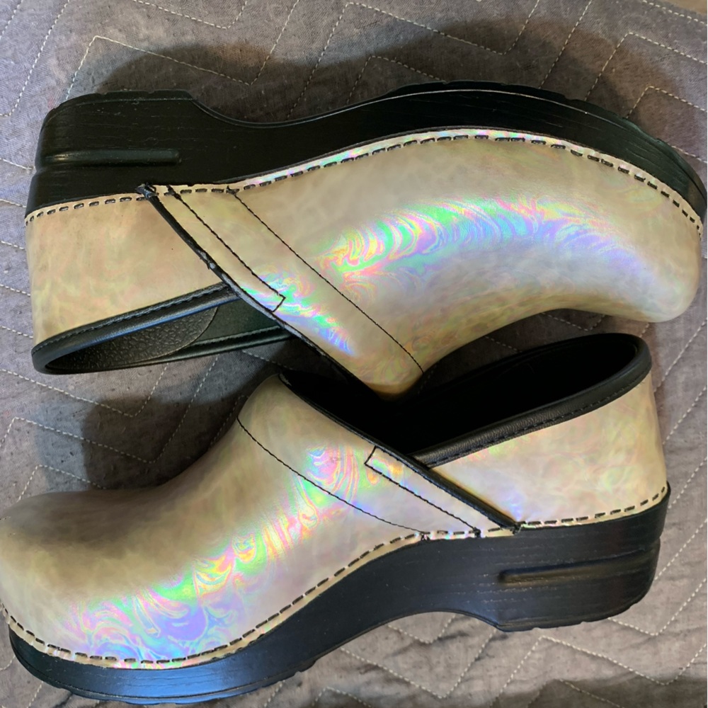 Dansko Clogs Slip On Silver Size 39